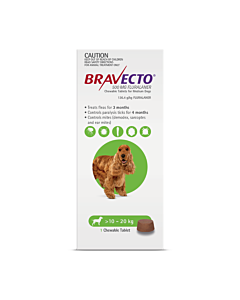 Bravecto Chewables Dog Medium 10-20kg Green