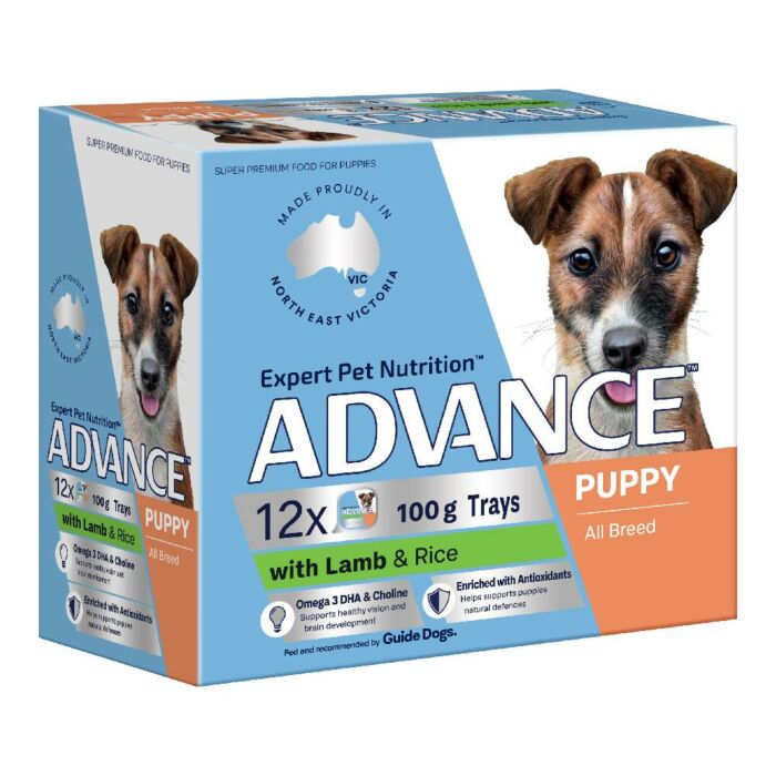 Advance Dog Puppy Lamb With Rice 12x100g
