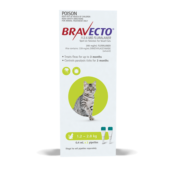 Bravecto Spot On for Cats Bravecto Spot On Flea and Tick Control