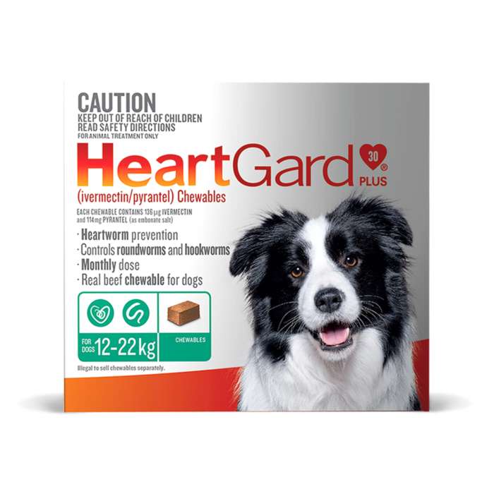 HeartGard Plus Green For Medium Dogs 1222kg