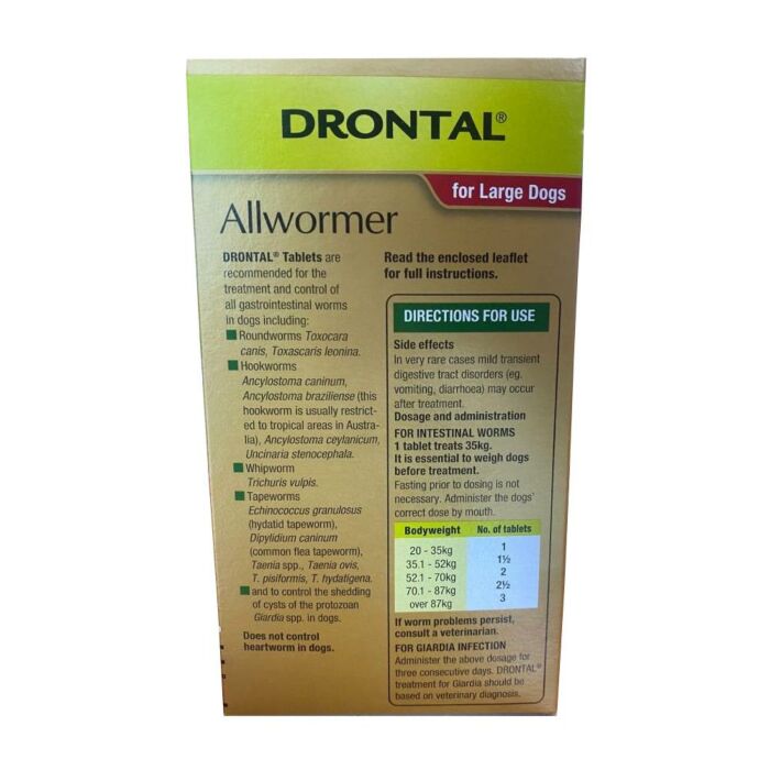 Drontal outlet allwormer tablets
