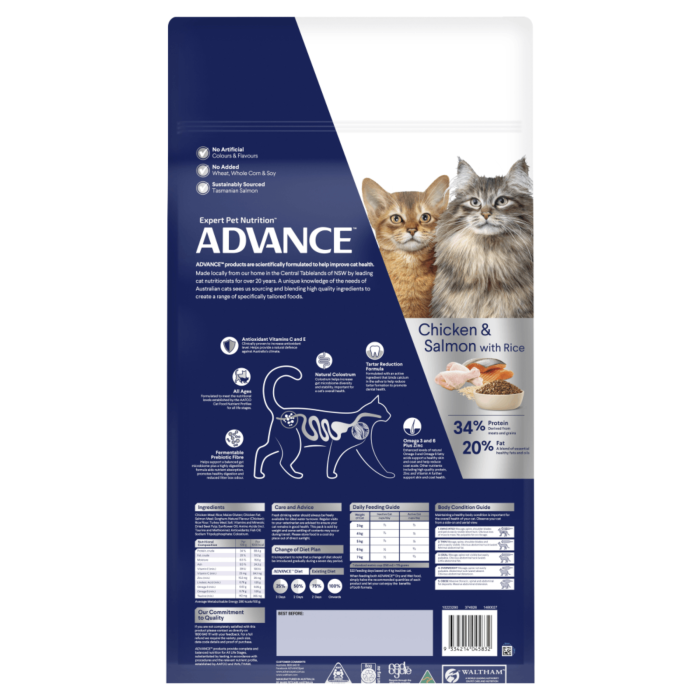 Advance Multi Cat Dry Cat Food Chicken Salmon with Rice 20kg