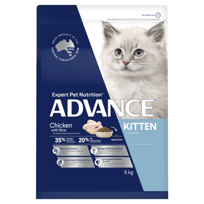 Advance kitten chicken & rice sales