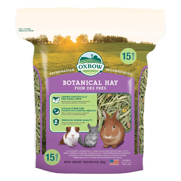 Oxbow Botanical Hay For Rabbits and Guinea Pigs 425gm