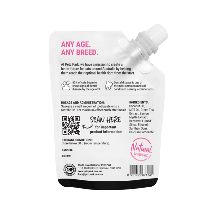 Petz Park Toothpaste for Cat Oral Care VetShopAustralia