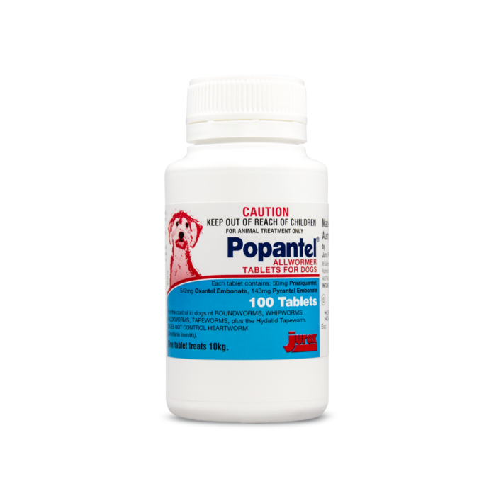 Popantel Allwormer Dog 10kg 100 Tablets