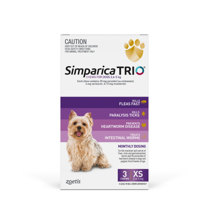 Simparica Trio Heart And Flea Medicine For Dogs Simparica Trio