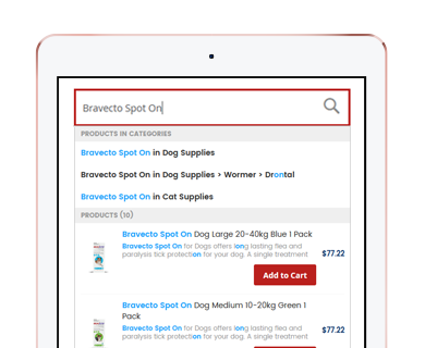 Search on the new website